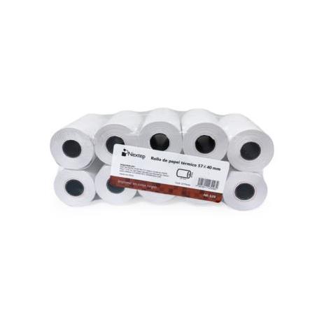 Nextep Rollo de Papel Térmico 57 x 40mm, 10 Rollos