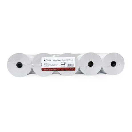 Nextep Rollo de Papel Térmico, 80 x 70mm, 5 Rollos