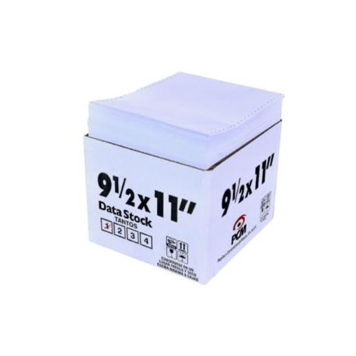 PCM Papel Data Stock 1 Tanto, 3000 Hojas de 9.5'' x 11'', Blanco