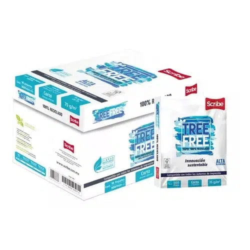 Papel Bond Scribe Tree Free Tamaño Carta Paquete 500 Hojas