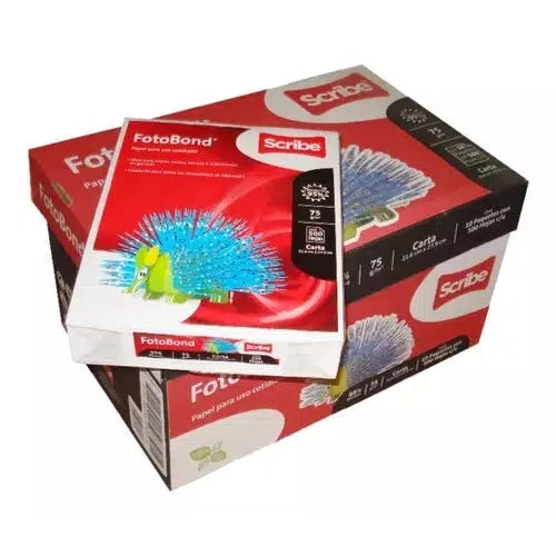 Papel Bond Scribe Fotobond Tamaño Carta Paquete 500 Hojas