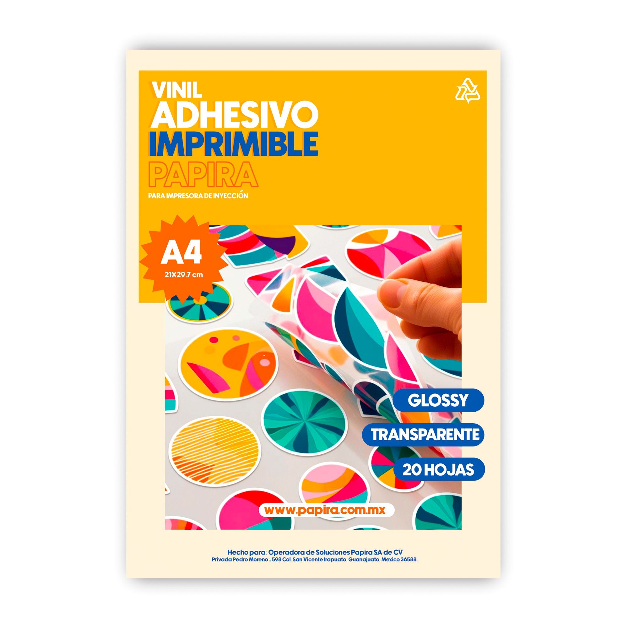 Vinil Adhesivo Imprimible Papira Transparente Glossy