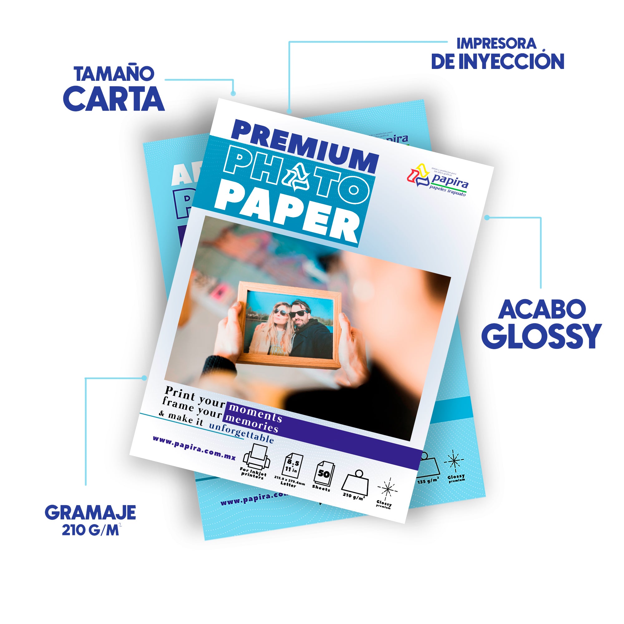 Kit Papel Fotográfico Y Fotográfico Adhesivo Papira 100 Hjs