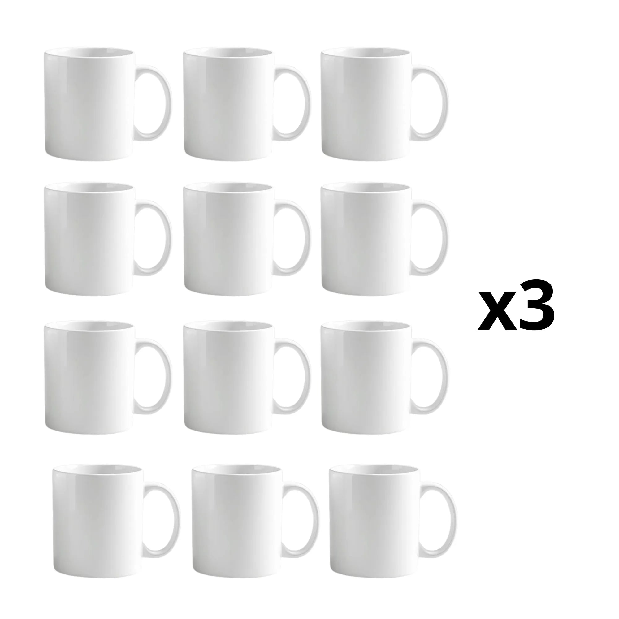 Taza Blanca Para Sublimación Papira Cerámica 11 Oz Blanco