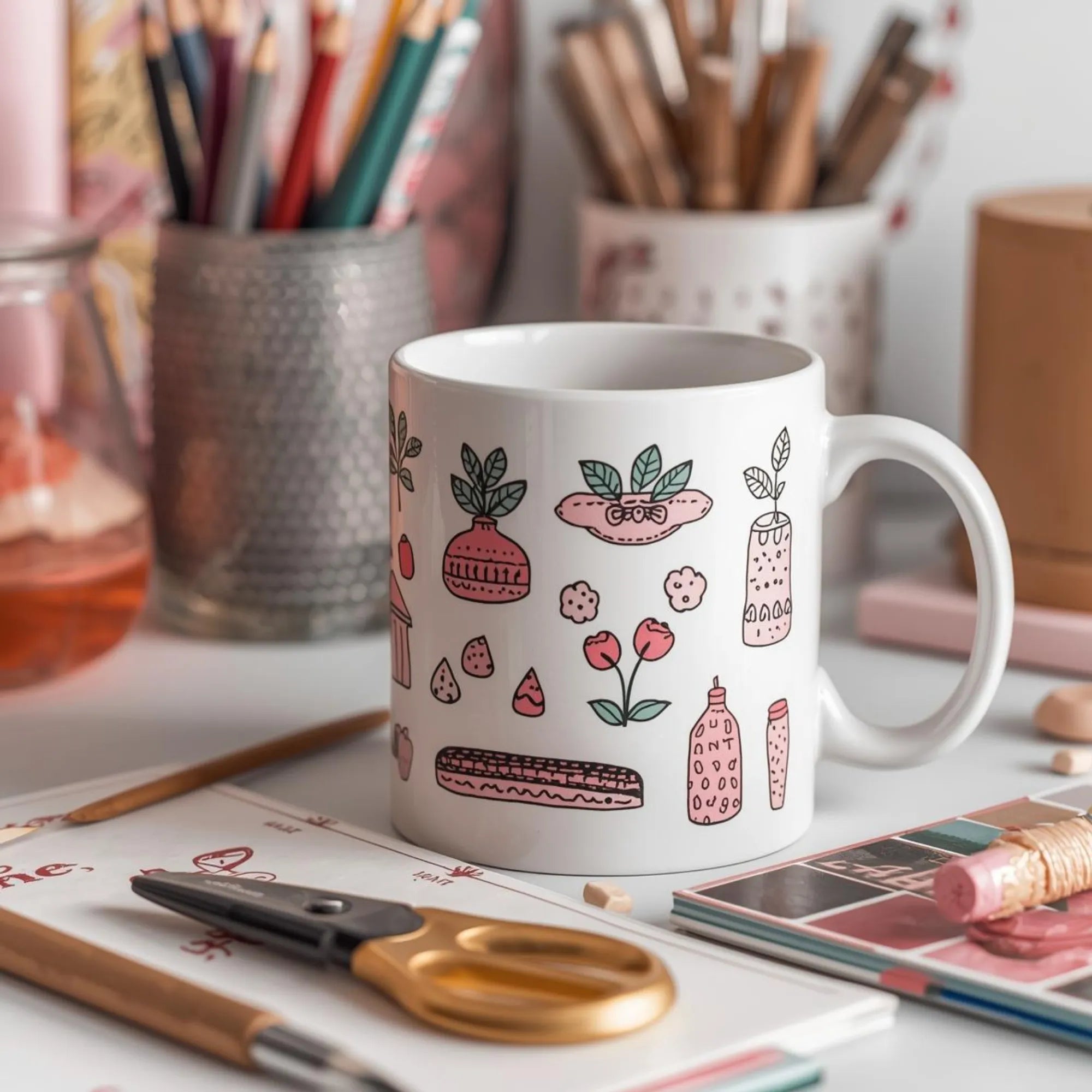 Taza Blanca Para Sublimación Papira Cerámica 11 Oz Blanco