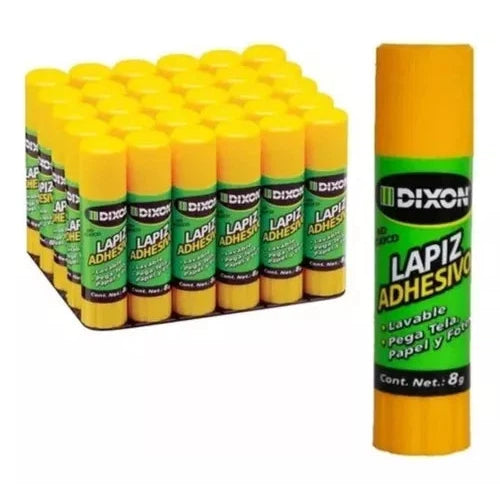 Lápiz Adhesivo Dixon Barra Chica 8 Gramos Paquete 30 Piezas