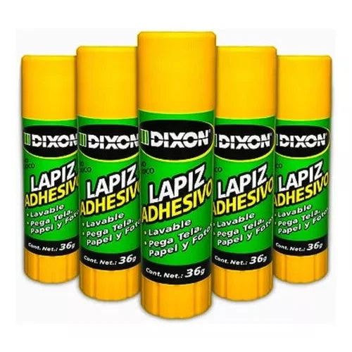 Lápiz Adhesivo Dixon Barra Grande 36 Gramos Paquete 12 Pzs
