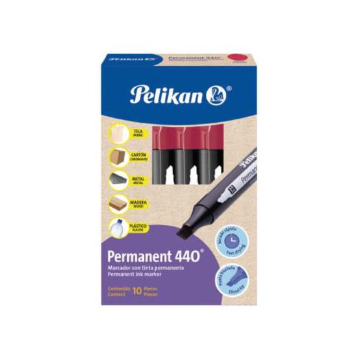 Pelikan Marcador Permanente 440, Rojo, 10 Piezas