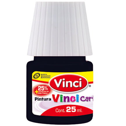 Pintura Cartel Vinci 25 ml Negro Bujia #73 Caja c/10 piezas