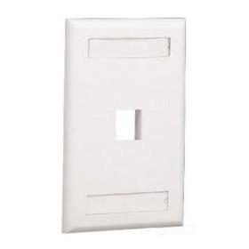 Panduit Placa Frontal Vertical NetKey de Montaje Empotrado, 1 Salida, Blanco