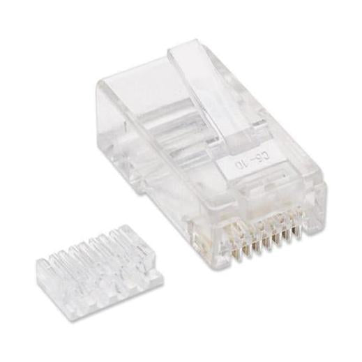 Intellinet Plug Modular RJ-45 Cat6 UTP Sólido, Bote con 100 Piezas Transparentes