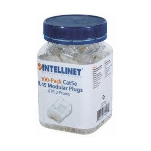 Intellinet Plugs Modulares RJ-45, Cate5e, Bote con 100 Piezas Transparentes