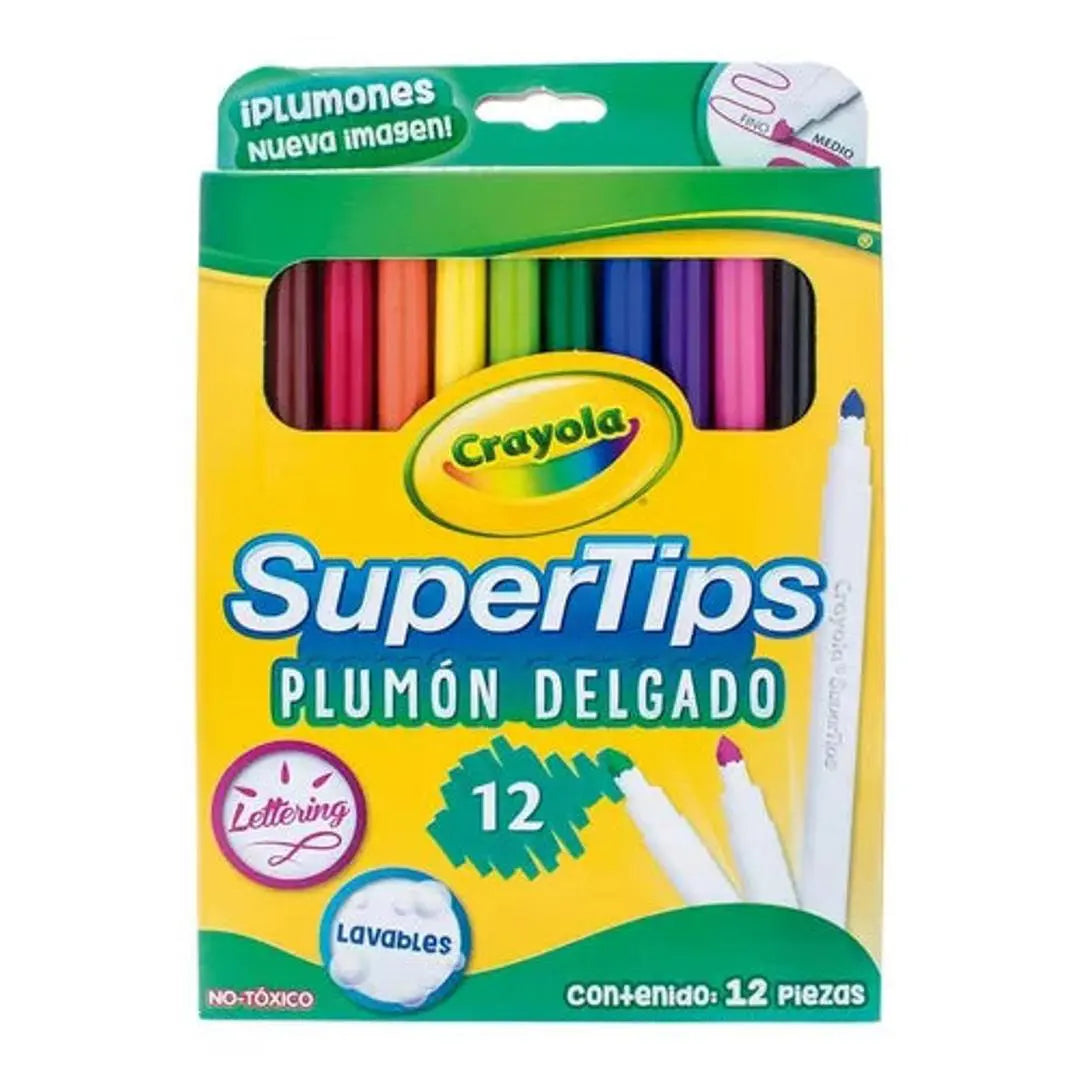 marcadores plumones crayola super tips