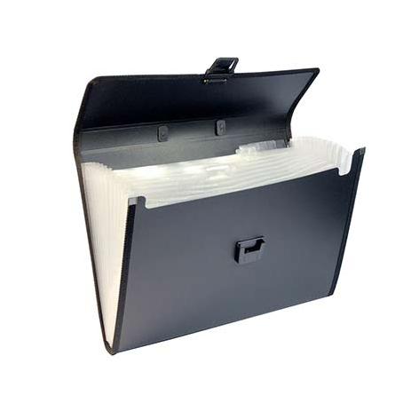 Portadocumentos Celica c/13 Compartimentos Oficio Negro