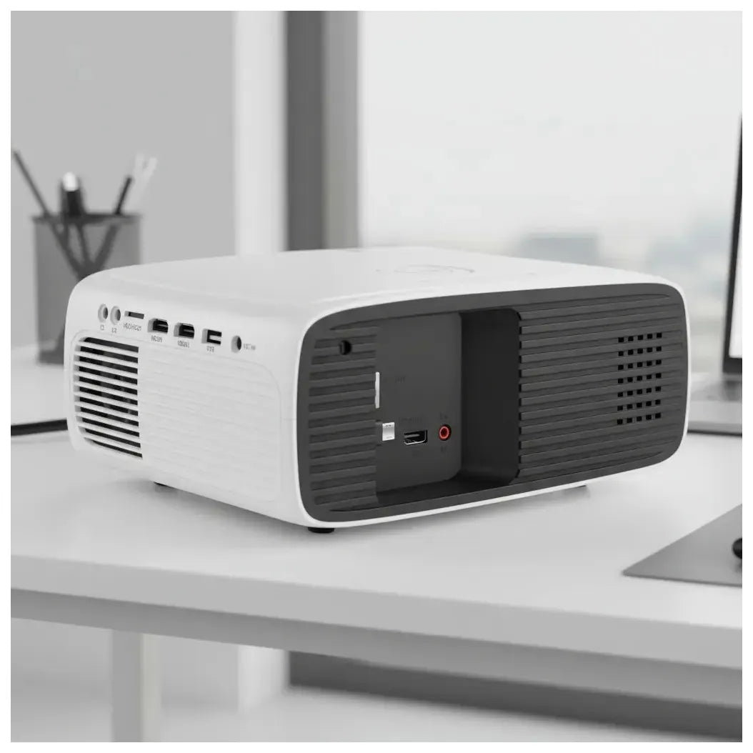 Proyector Portátil Steren PRO-380 LED, 1920x1080 Full HD, 250 lúmenes ANSI, con Bocinas, Blanco