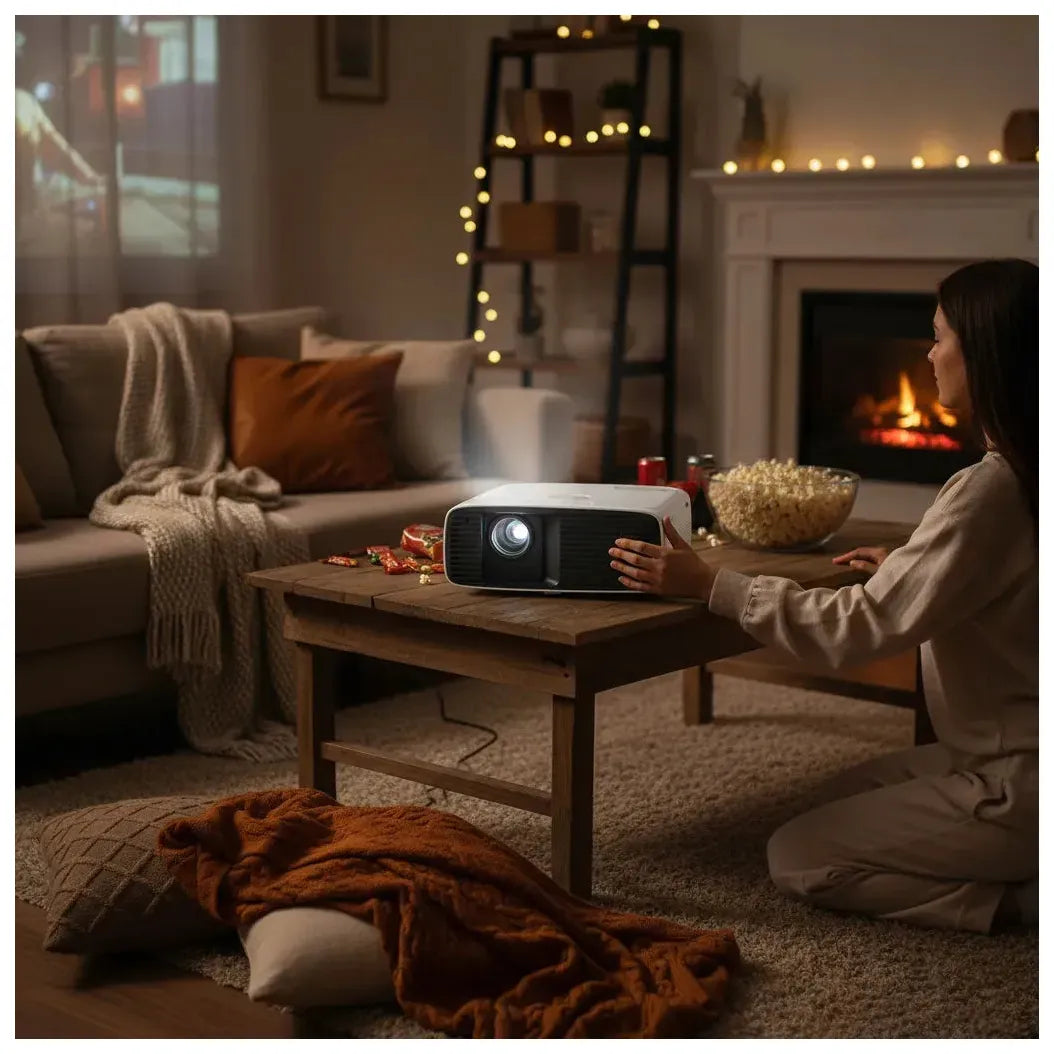 Proyector Portátil Steren PRO-380 LED, 1920x1080 Full HD, 250 lúmenes ANSI, con Bocinas, Blanco