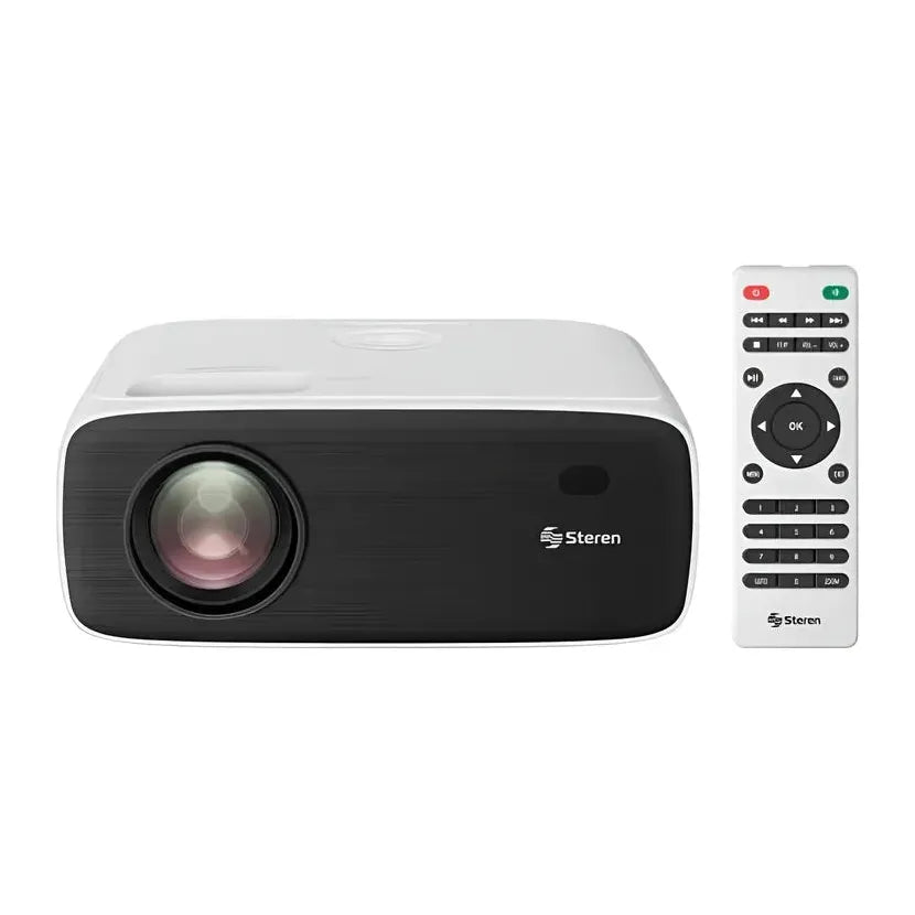 Proyector Portátil Steren PRO-380 LED, 1920x1080 Full HD, 250 lúmenes ANSI, con Bocinas, Blanco