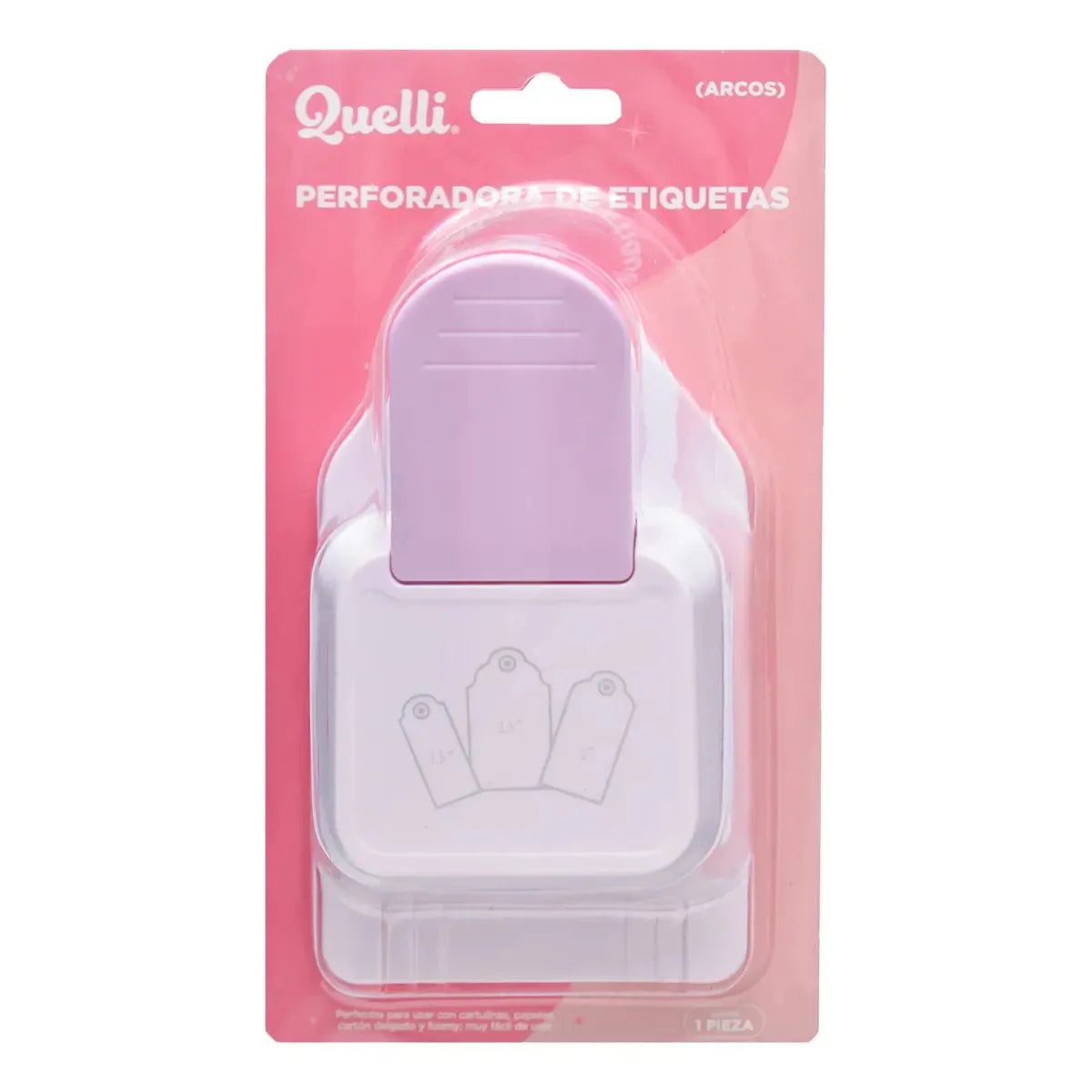 Perforador De Etiquetas Arcos Quelli Lila 1 Pieza