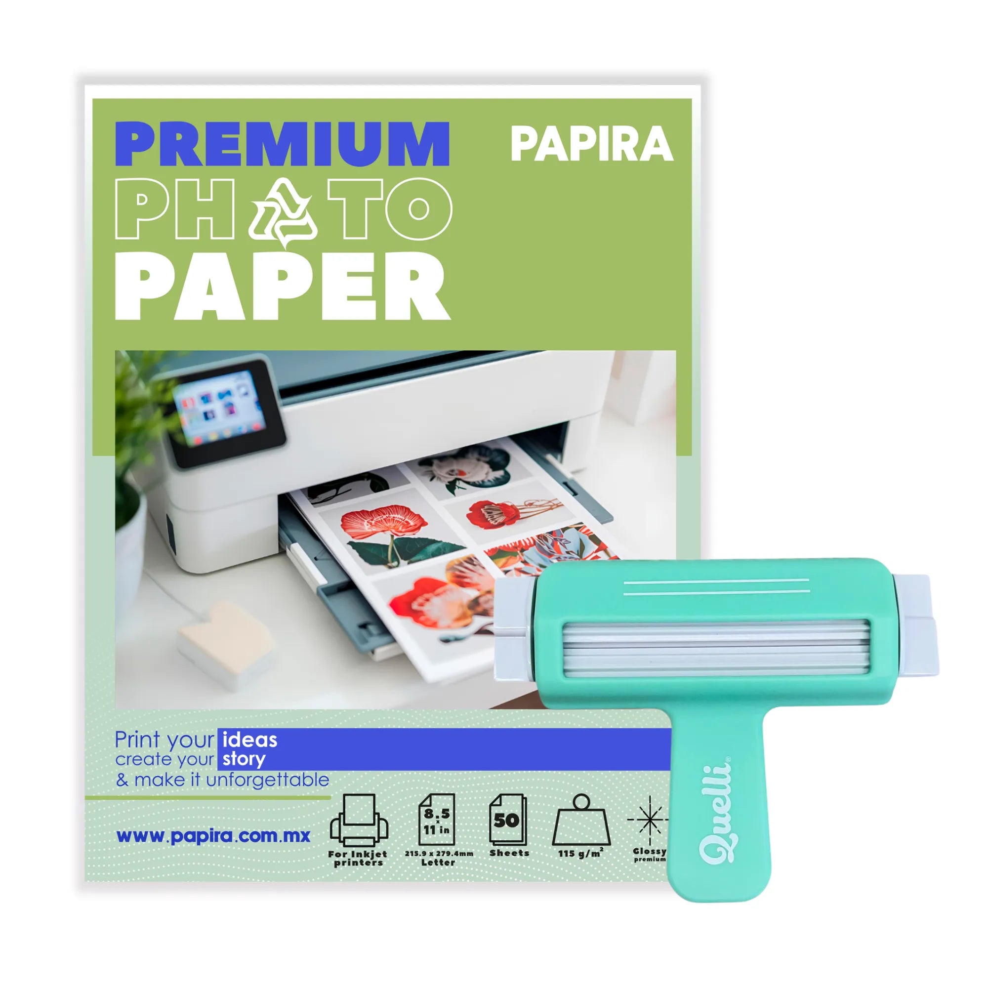 Kit Papel Fotográfico Papira 115 G Con Corrugadora Quelli