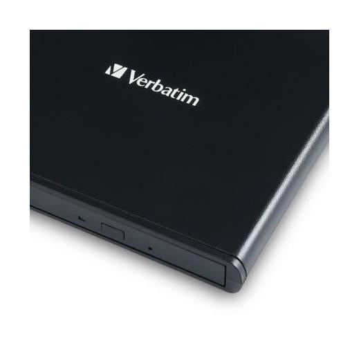 Verbatim Slimline Quemador de DVD, DVD+RW 8x / CD-RW 24x, USB 2.0, Externo, Negro
