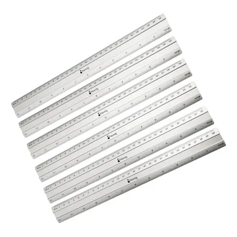 Regla Nextep Metalica de Aluminio 30 cm c/6 Pzas