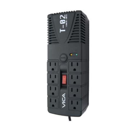 Regulador Vica T-02, 300J, 700W, Entrada 127V, 8 Contactos