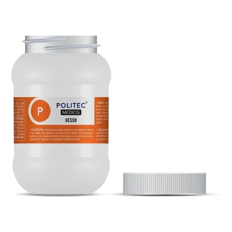 Gesso Imprimador Acrílico Blanco Politec Óleo Arte 1000 Ml.