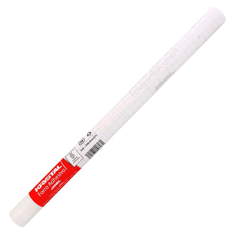 Rollo Contac Janel Krystal (45cmx2m) Adhesivo 30 Micras Acrílico Base Agua Polipropileno