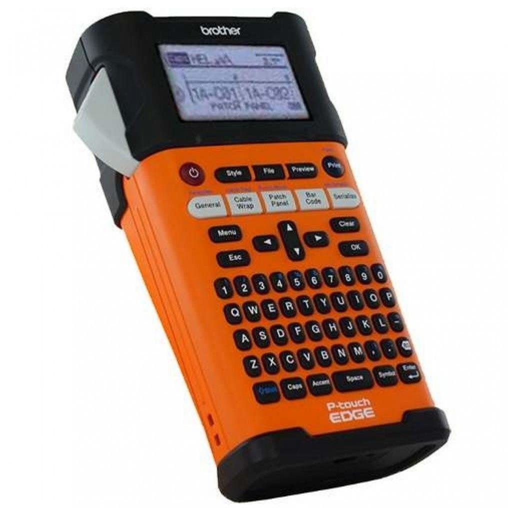 BROTHER ROTULADOR P-TOUCH EDGE PT-E300, TRANSFERENCIA TÉRMICA, 180 X 180 DPI, NEGRO/NARANJA