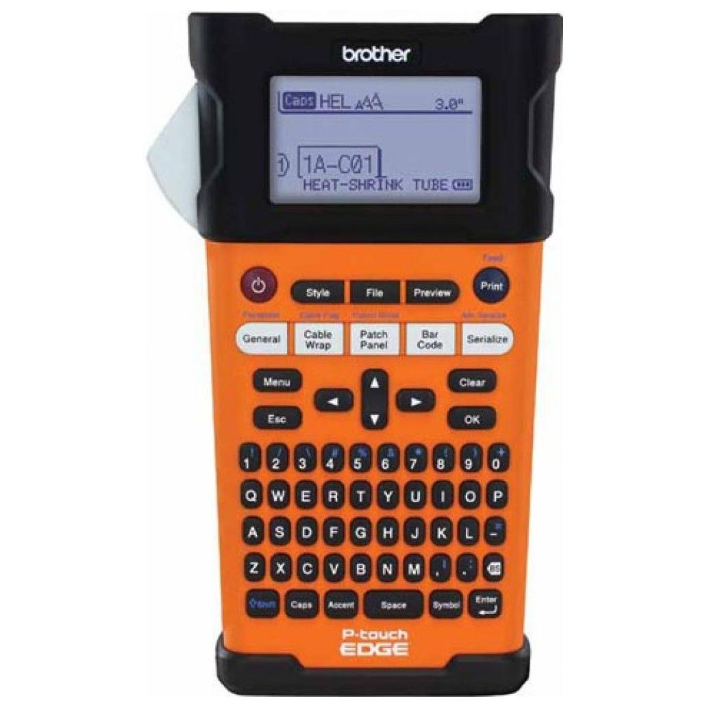 BROTHER ROTULADOR P-TOUCH EDGE PT-E300, TRANSFERENCIA TÉRMICA, 180 X 180 DPI, NEGRO/NARANJA