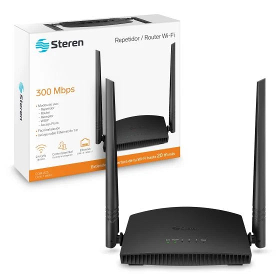 Repetidor / Router Wi-Fi 300 Mbps 2,4 GHz, hasta 20 m de cobertura