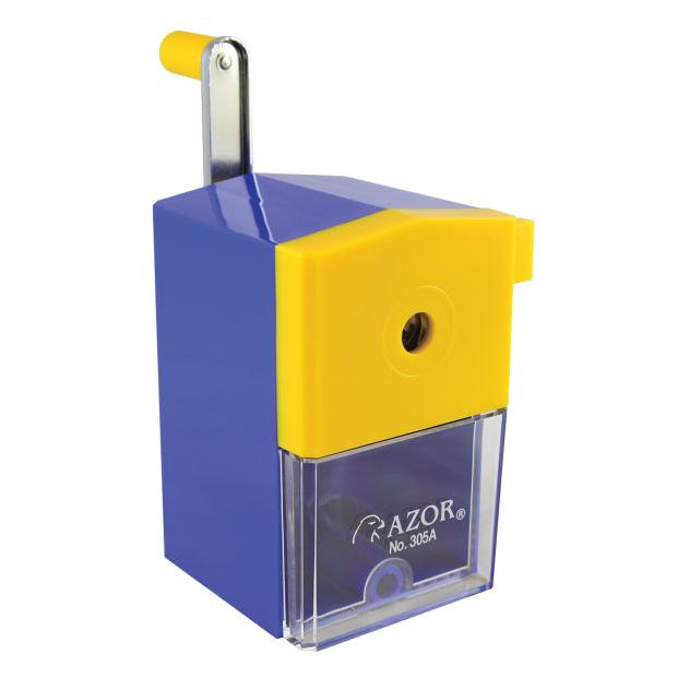 Azor Sacapuntas Manual 305-A, Azul/Amarillo