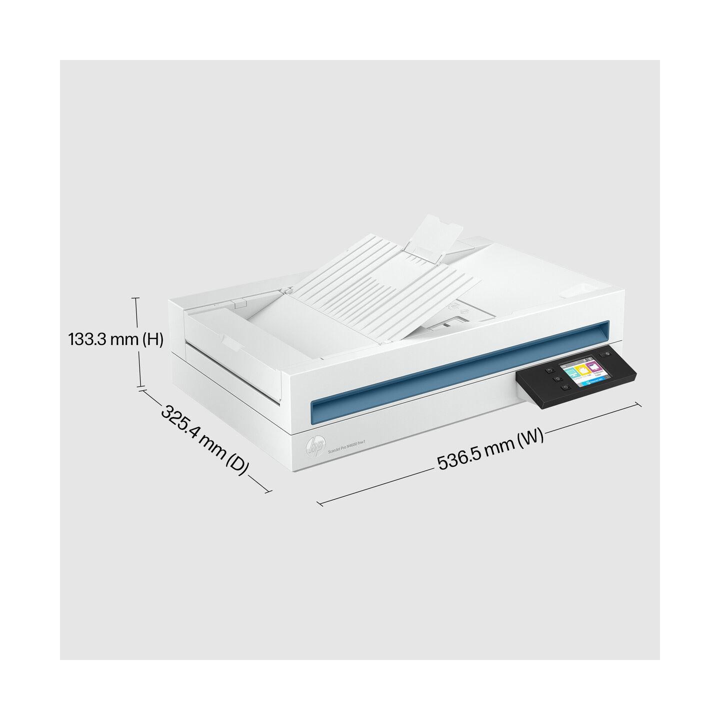 Scanner HP ScanJet Pro N4600 FNW1, 1200 x 1200DPI, Escáner Color, Escaneado Dúplex, USB 3.2, Blanco