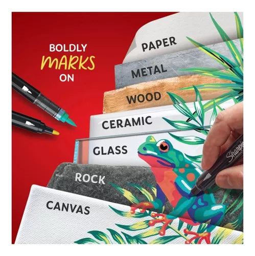 Plumones Sharpie Marcadores Acrílicos Creativos Punta Pincel 5 Piezas