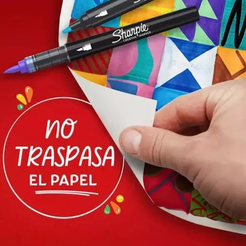 Plumones Sharpie Marcadores Acrílicos Creativos Punta Pincel 12 Pzas