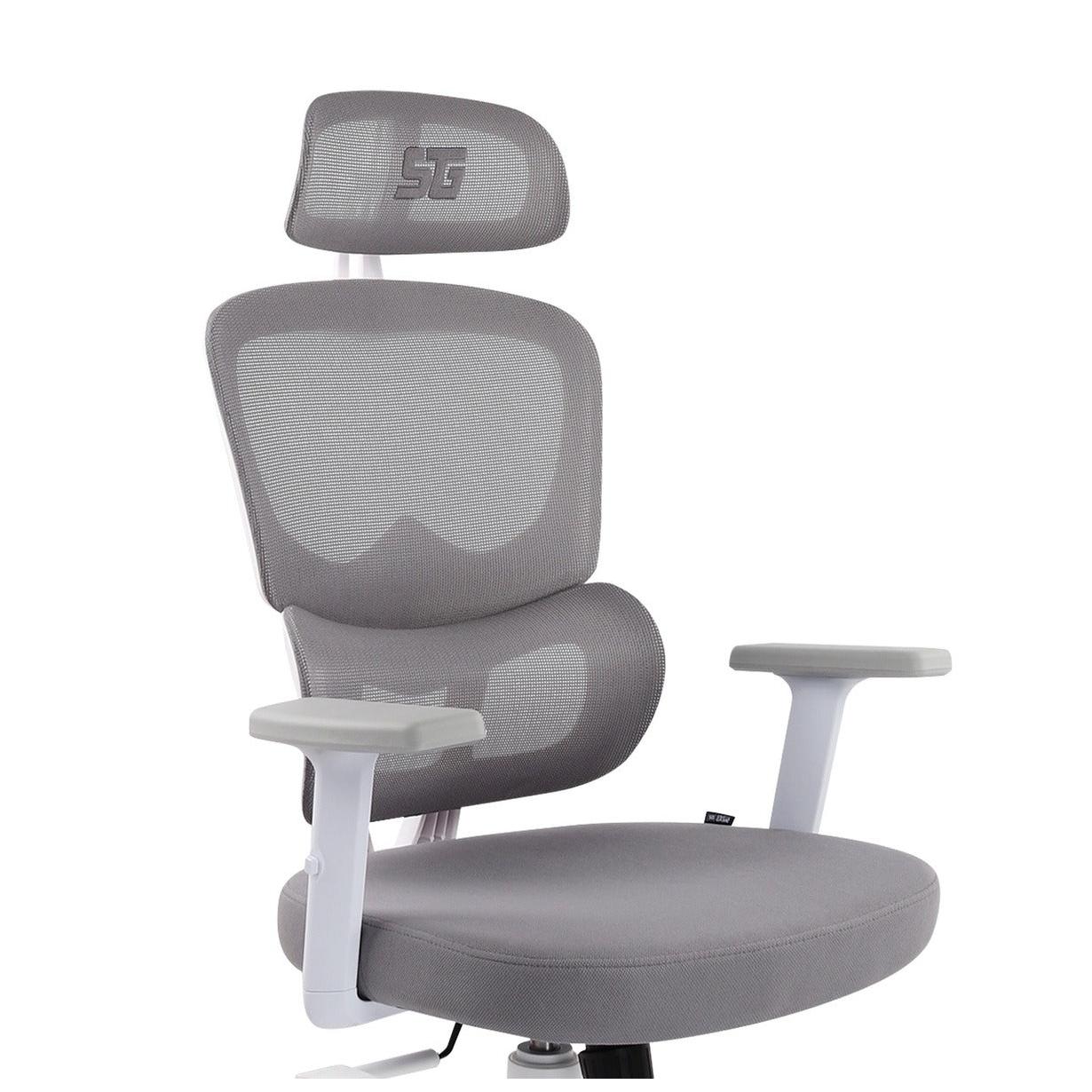 SILLA VORAGO START THE GAME CGM400 MESH / RECLINABLE / DESCANSA BRAZOS 1D / BLANCA