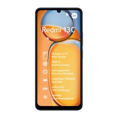 Smartphone Xiaomi Redmi 13C 6.74" 128GB/4GB Cámara 50MP/8MP MediaTek Android 13 Color Azul