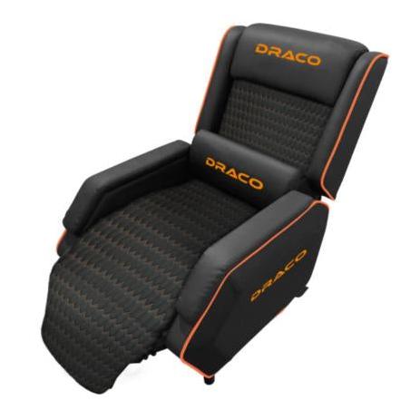 Sofá Gamer Dragon XT Draco, hasta 160kg, Negro/Naranja -Nextep