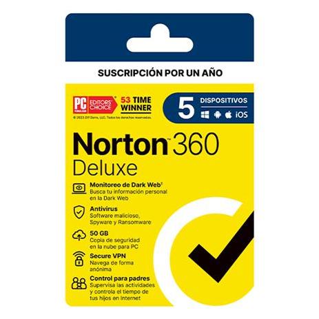 Licencia Antivirus Norton 360 Deluxe 1 Año 5 Dispositivos 21443401