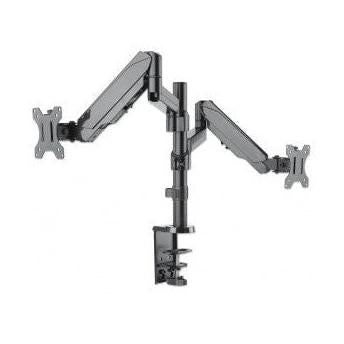 Manhattan Soporte de Escritorio 2 Monitores 17" - 32", hasta 8Kg, Negro