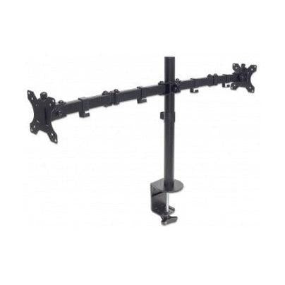 Manhattan Soporte de Mesa para 2 Monitores 13" - 32", hasta 16Kg, Negro