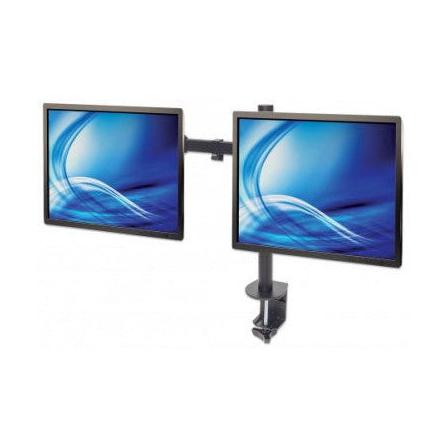 Manhattan Soporte de Mesa para 2 Monitores 13" - 32", hasta 16Kg, Negro