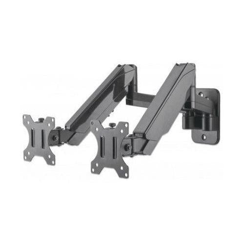 Manhattan Soporte de Pared 2 Monitores 17" - 32", hasta 8Kg, Negro
