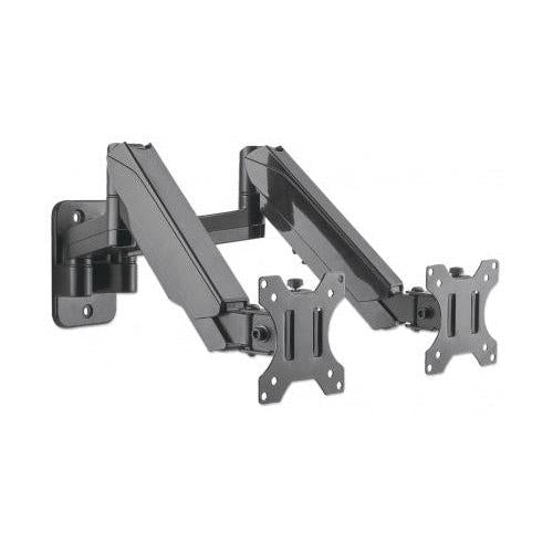 Manhattan Soporte de Pared 2 Monitores 17" - 32", hasta 8Kg, Negro