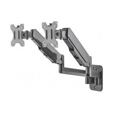 Manhattan Soporte de Pared 2 Monitores 17" - 32", hasta 8Kg, Negro