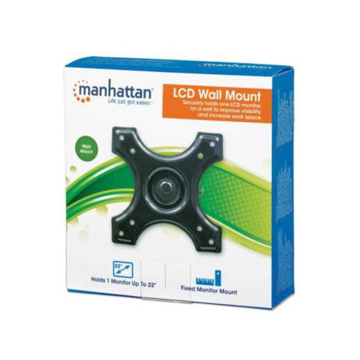 Manhattan Soporte de Pared para Monitor 13'' - 22'', max. 15Kg, Negro