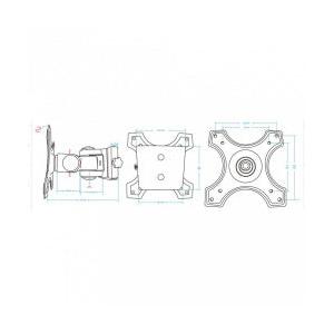 Manhattan Soporte de Pared para Monitor hasta 22'', max. 12KGs, Negro