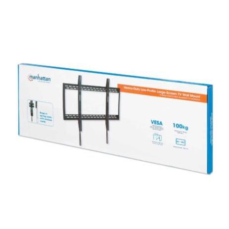 Manhattan Soporte de Pared para Pantalla 60" - 100", hasta 100Kg, Negro