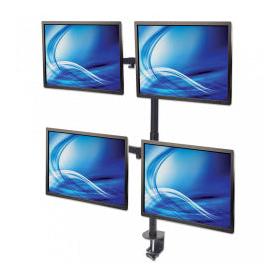 Manhattan Soporte para 4 Monitores 13" - 32", hasta 32Kg, Negro