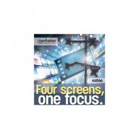 Manhattan Soporte para 4 Monitores 13" - 32", hasta 32Kg, Negro